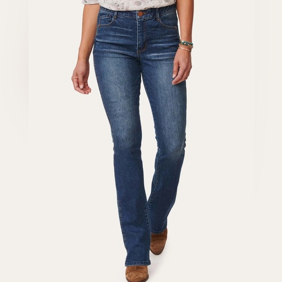 New - Democracy "Ab"solution®‎ Blue indigo core essential Itty Bitty Boot Jean - Picture 1 of 8